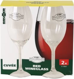 Brunner Cuvée Rode Wijnglazen Set, Transparant