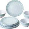 Brunner Midday Serviesset, Turquoise/wit
