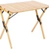CAMPZ Beukenhouten Uitrolbare Tafel 90x60x70cm, Bruin