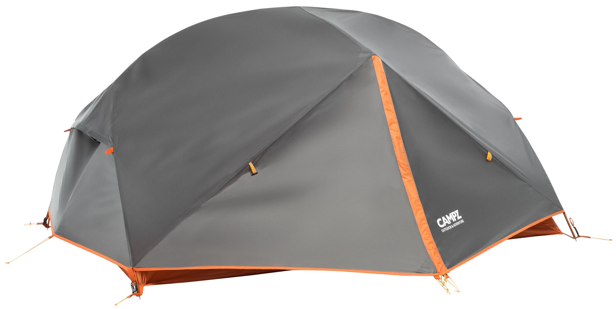 CAMPZ Lacanau 2P Tent, Grijs/oranje 1 CAMPZ Lacanau 2P Tent, Grijs/oranje