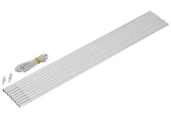 CAMPZ Aluminium Boogstokken Set 9,5mm X 4,65m, Zilver/grijs