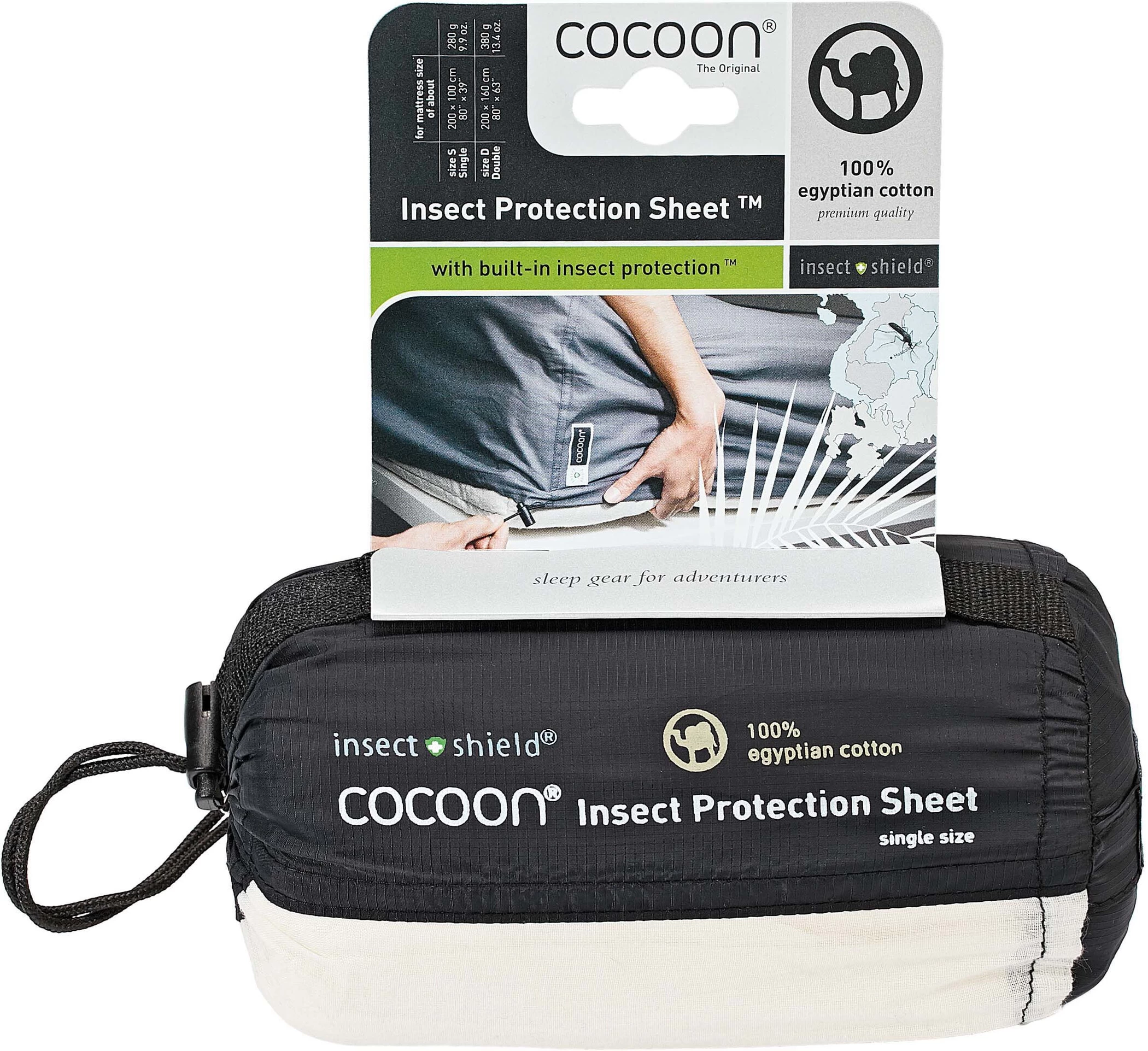 Cocoon Insect Protection Sheet Dubbel, Wit 1 Cocoon Insect Protection Sheet Dubbel, Wit