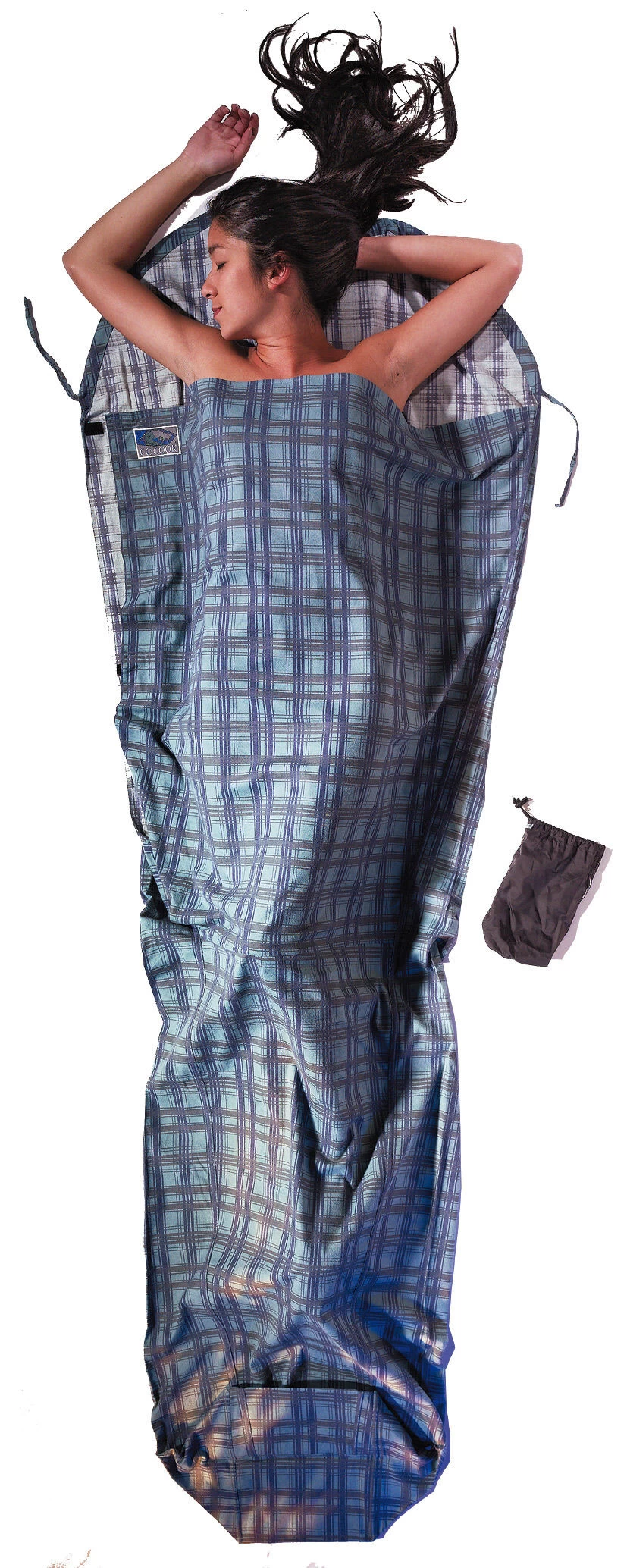 Cocoon MummyLiner Katoenen Flanel, Blauw 1 Cocoon MummyLiner Katoenen Flanel, Blauw