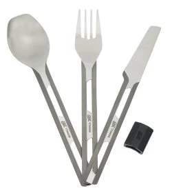 Esbit TC4-TI Titanium Bestek Met Silicone Sleeve 3-Delig