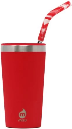 MIZU Tumbler 16 Met Rood Rietje, Rood