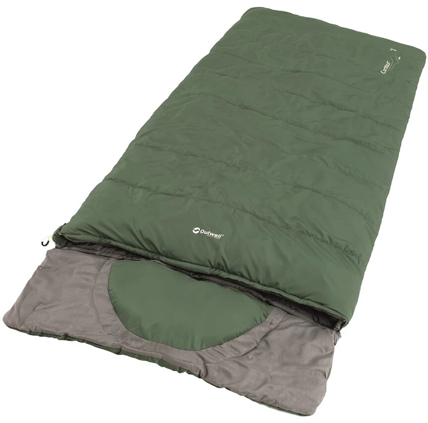 Outwell Contour Lux Sleeping Bag XL, Groen/grijs 1 Outwell Contour Lux Sleeping Bag XL, Groen/grijs