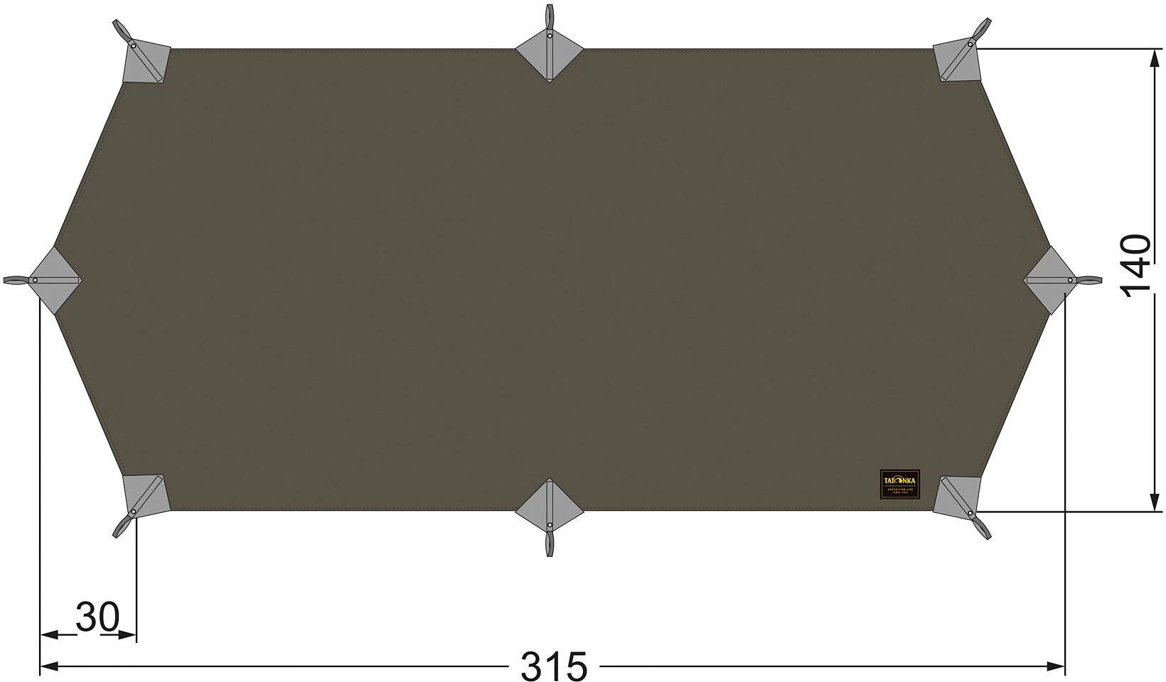 Tatonka Tarp Wing 1 LT, Grijs 1 Tatonka Tarp Wing 1 LT, Grijs